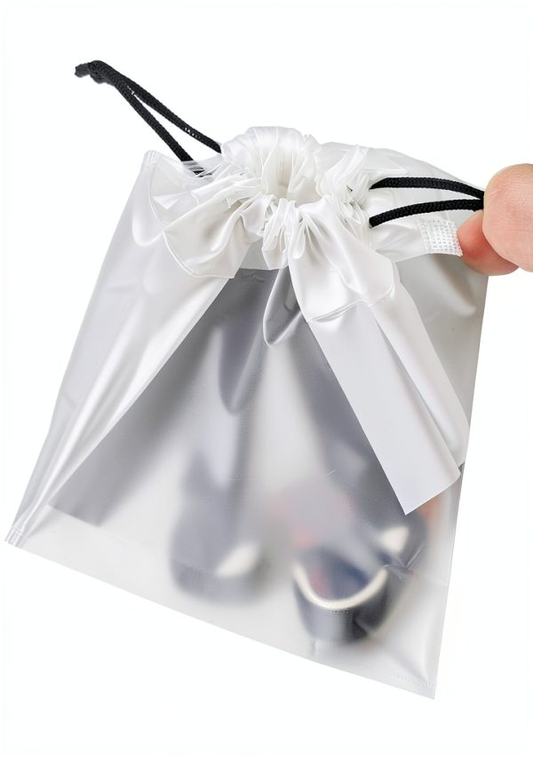 Shoe Bags Vorspack 13 Pack Transparent PE Drawstring White-2